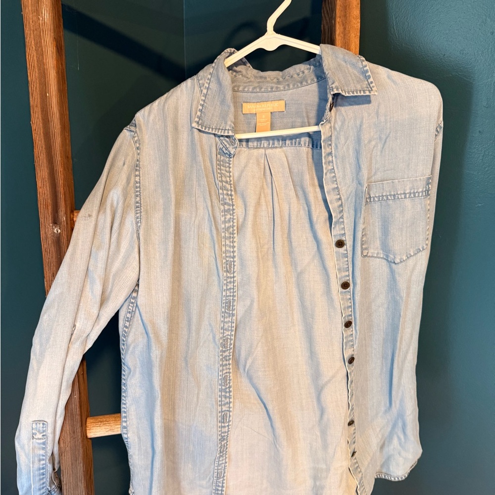 Banana Republic Sky Blue Boyfriend Shirt